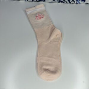 Unisex Half-Crew Understated Sock very light peach color
